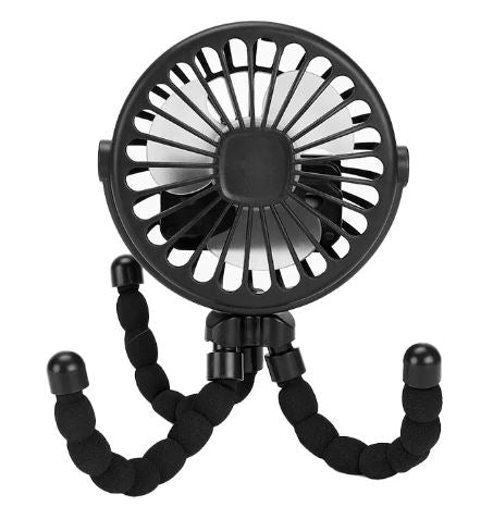 Coolify Mini Travel Fan delivers flexible, portable cooling in a compact design perfect for everyday use. USB rechargeable with adjustable speeds and bendable tripod legs for cooling anywhere you go.