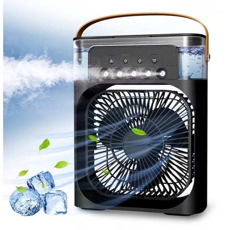 Coolify 3-in-1 Portable Fan combines powerful cooling, quiet airflow, and built-in humidification in one compact design. USB-powered with adjustable fan speeds, perfect for home, office, gaming, travel, and car use.